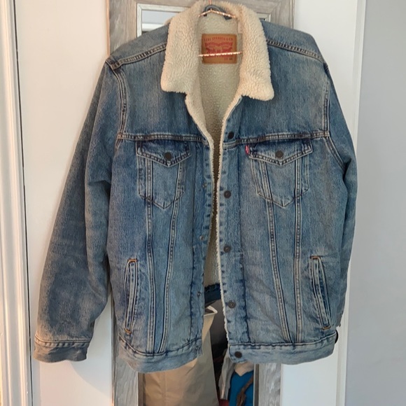 Levi's Men's Sherpa Denim Trucker Jacket XXL